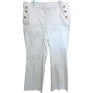 Lane Bryant 4-Season Sailor Flare Pant Womens Size 20 Cream Ivory Hi Rise